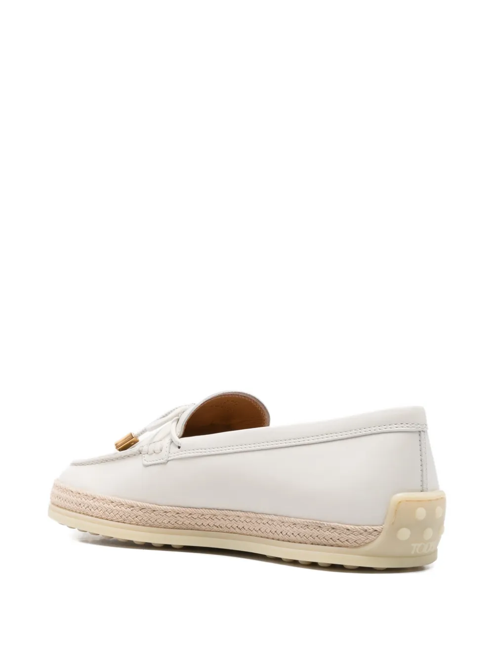 Tod's Leren loafers met kwastjes Wit