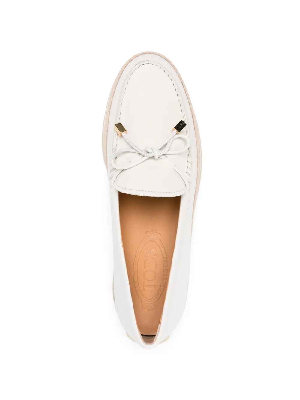 Tod's Leren loafers met kwastjes Wit