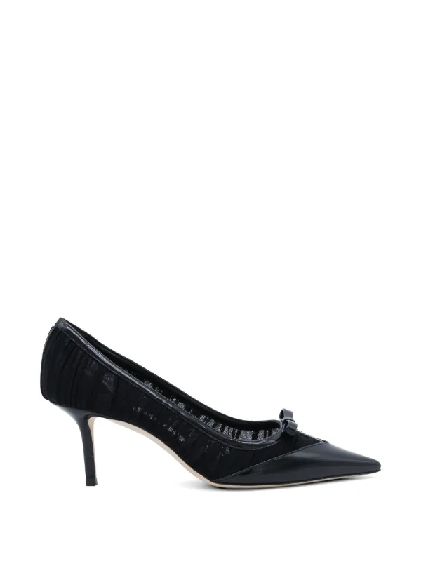 Jimmy Choo Love Mesh リボン パンプス | ブラック | FARFETCH JP