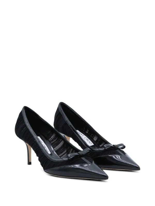 Jimmy Choo Love Mesh リボン パンプス | ブラック | FARFETCH JP