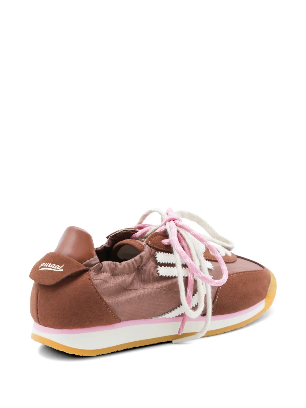 Puraai Sneakers met logo Bruin