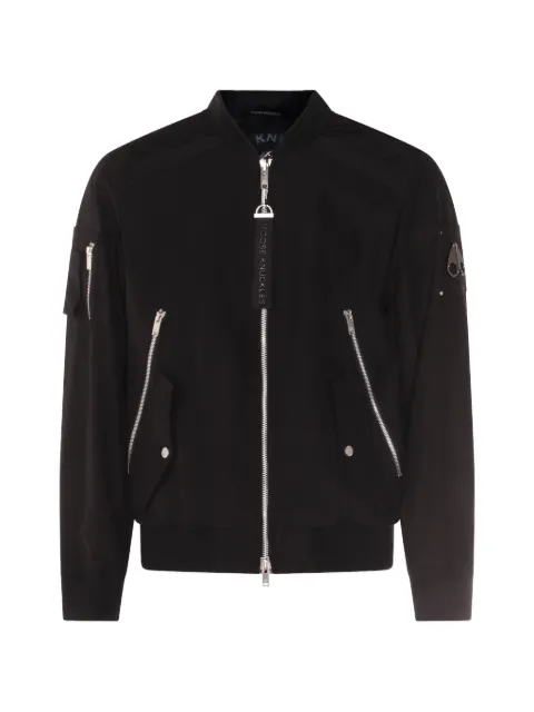 Moose Knuckles logo-detail bomber jacket