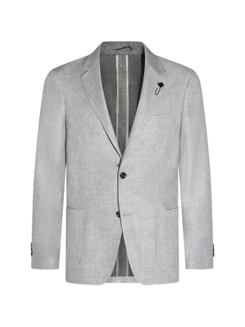 Lardini flower pin pocket blazer