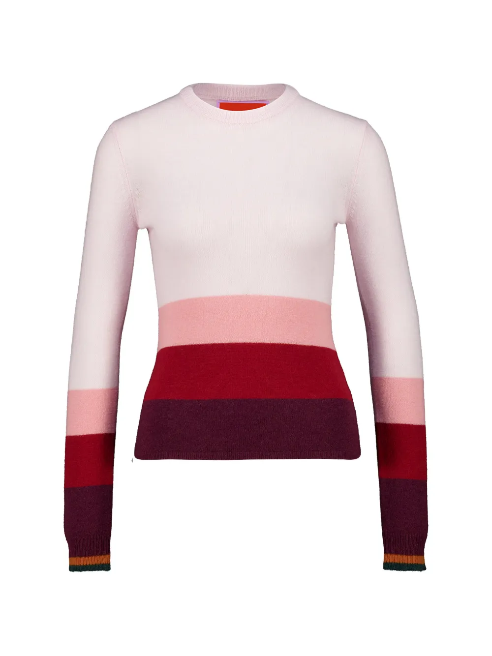La DoubleJ two-tone crew-neck sweater - Rosa