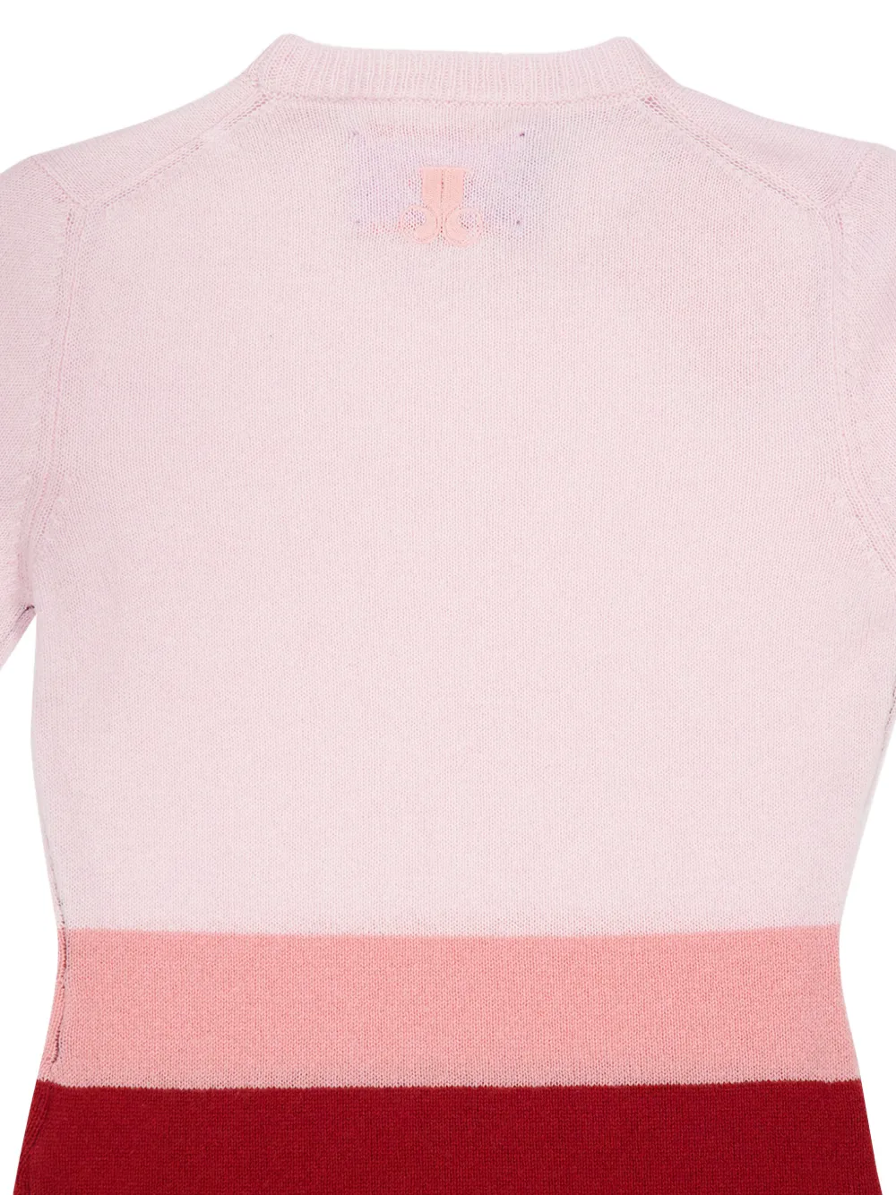  La Doublej Two-tone Crew-neck Sweater - Pink 