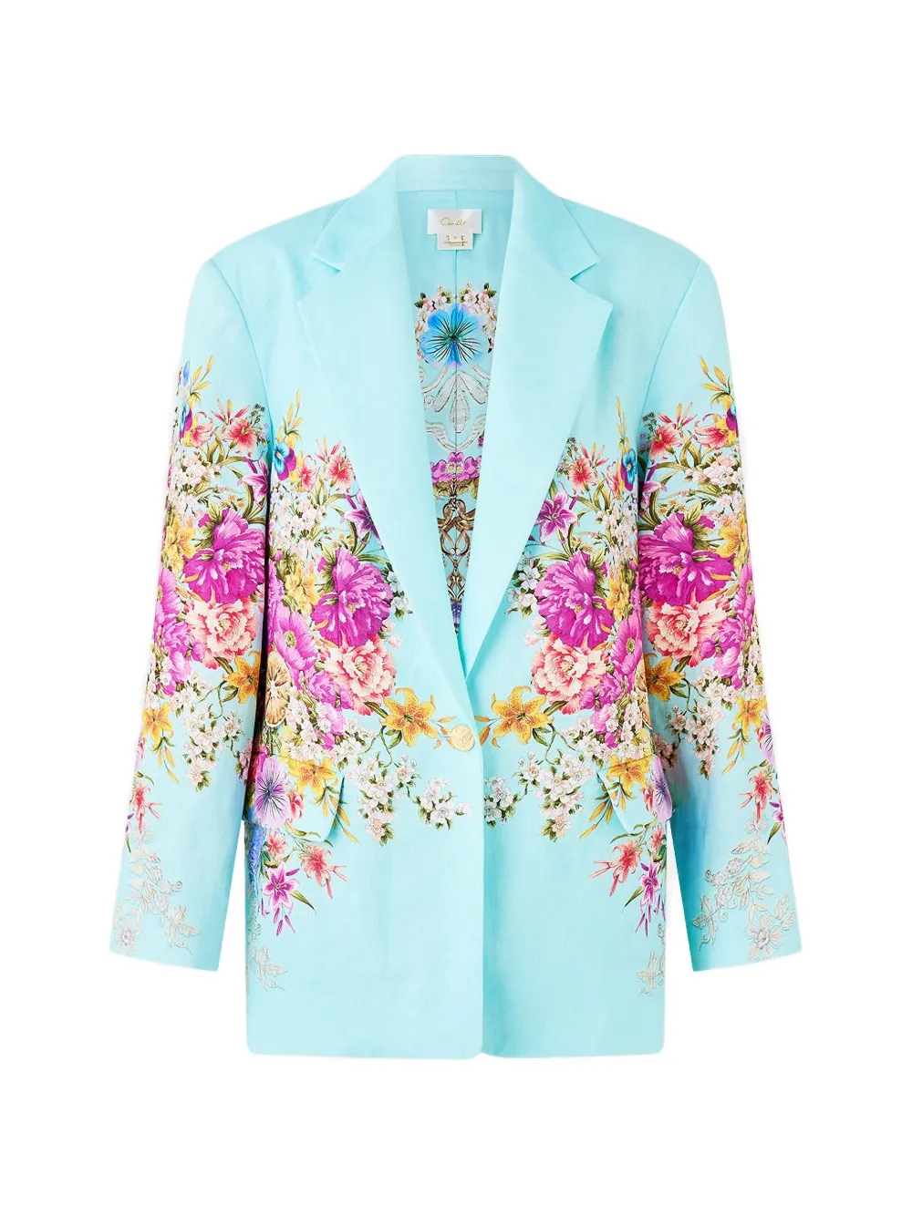 Camilla Boyfriend floral-pattern blazer - Blu