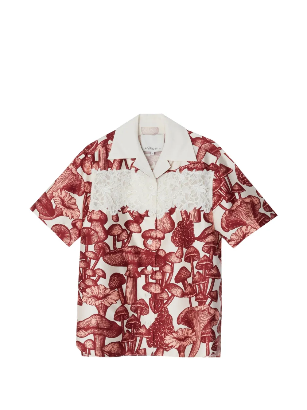 3.1 Phillip Lim mushroom-print shirt - Toni neutri