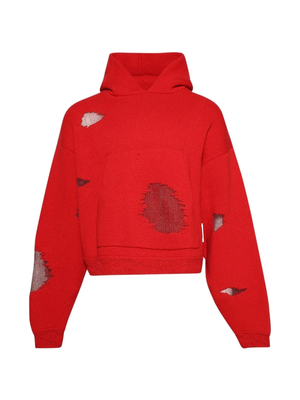 RIVINGTON ROI REBIS distressed hoodie - Red