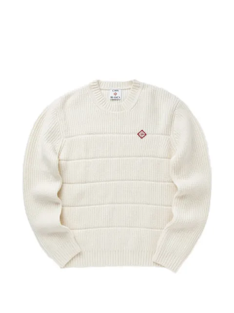 Casablanca ribbed embroidered sweater