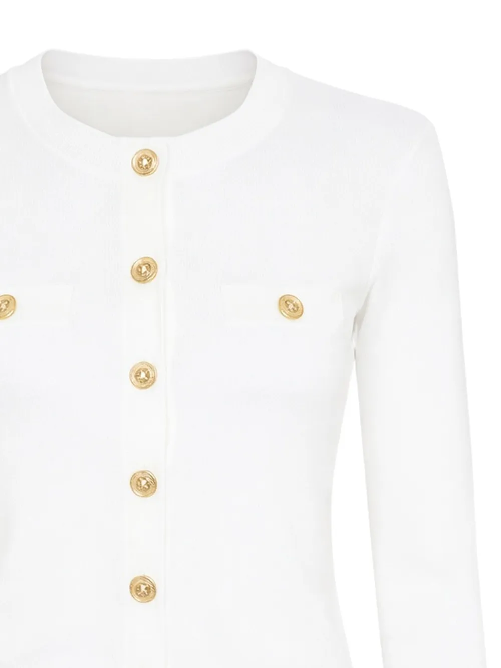  L'agence Toulouse Button Cardigan - White 