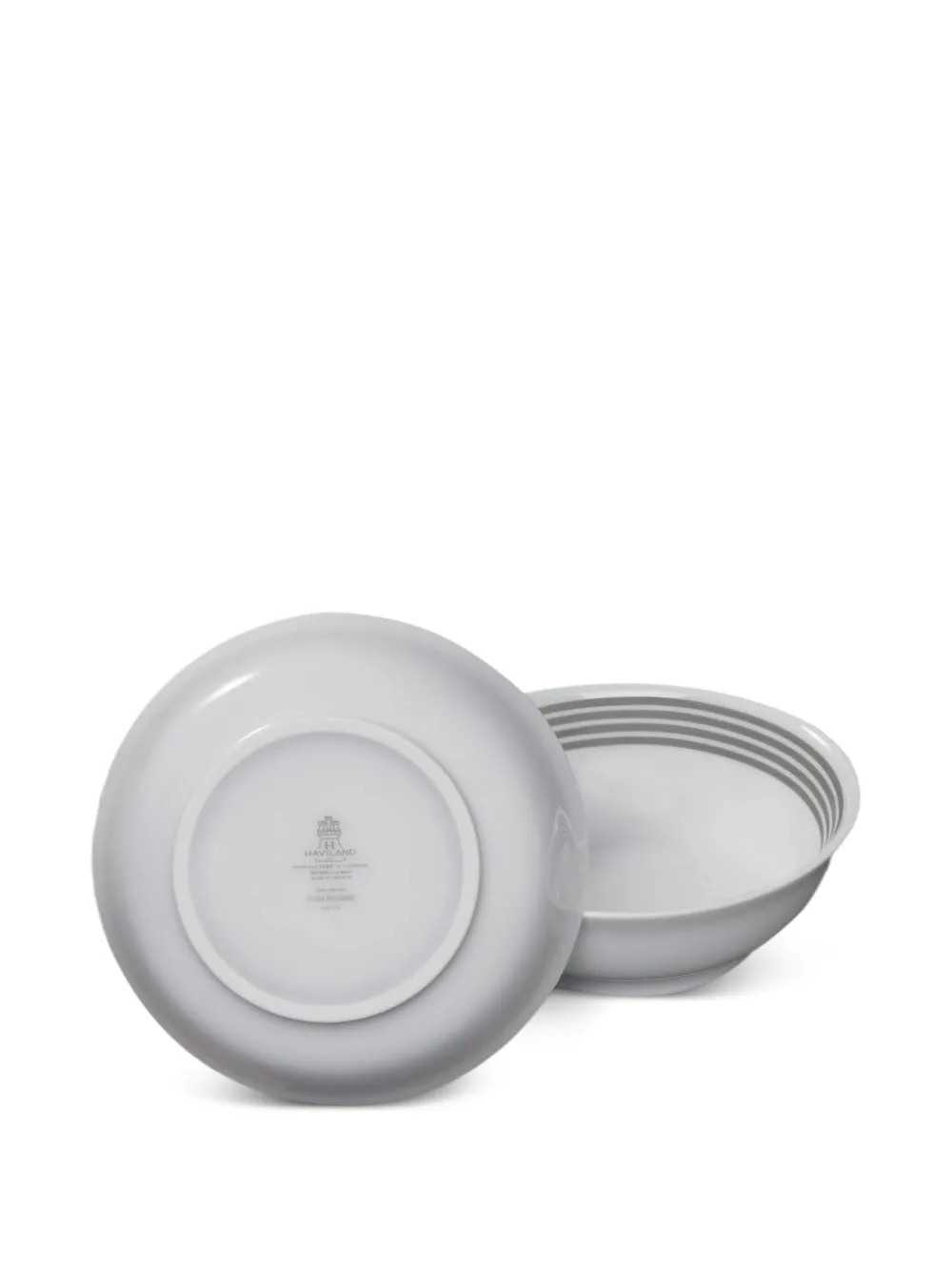  Thom Browne Bars Hector Bowl Set Of Two - White 
