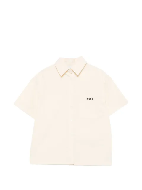 MSGM Kids chest-pocket short-sleeve shirt