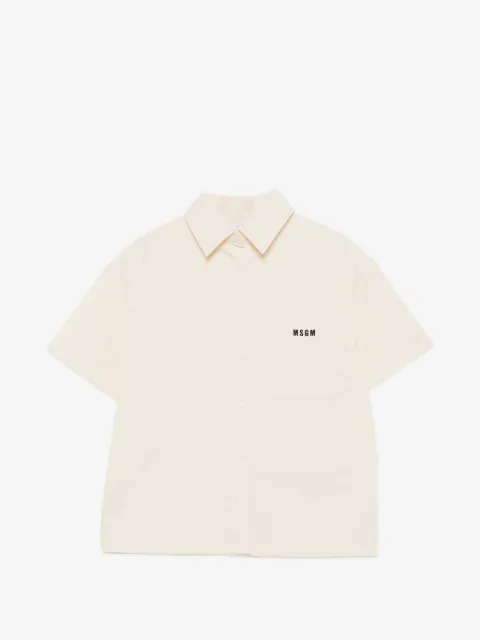 MSGM Kids chest-pocket short-sleeve shirt