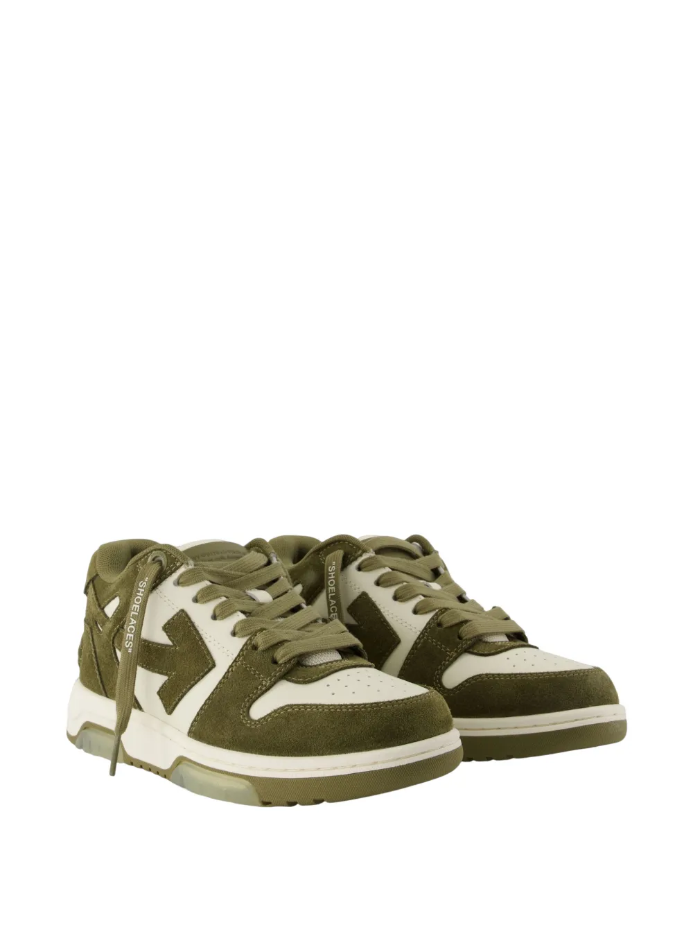 Off-White leather sneakers Groen