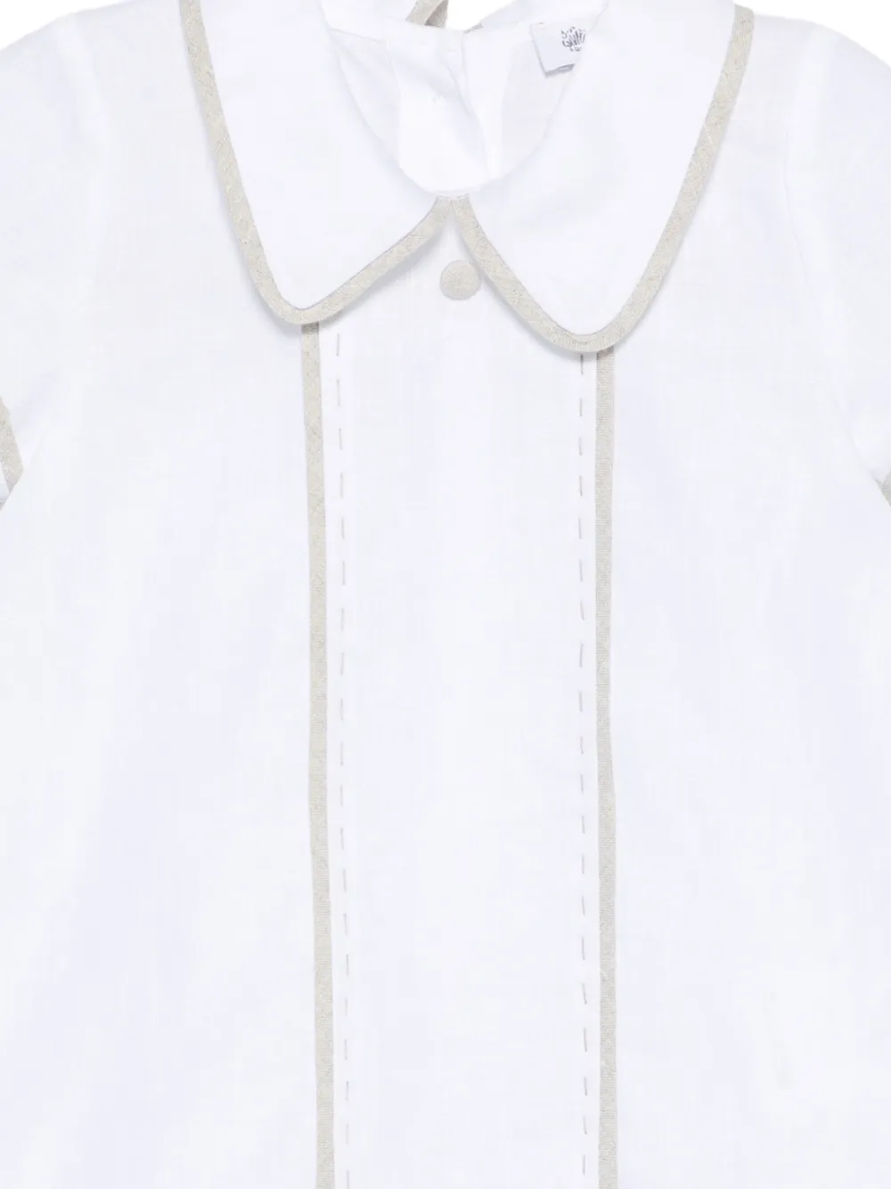  Jesurum Baby Contrast-trim Romper - White 