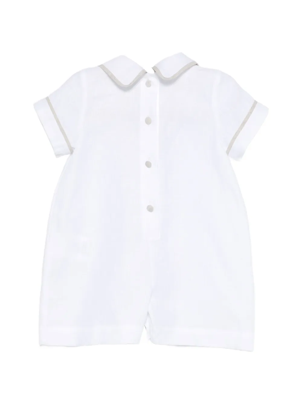  Jesurum Baby Contrast-trim Romper - White 