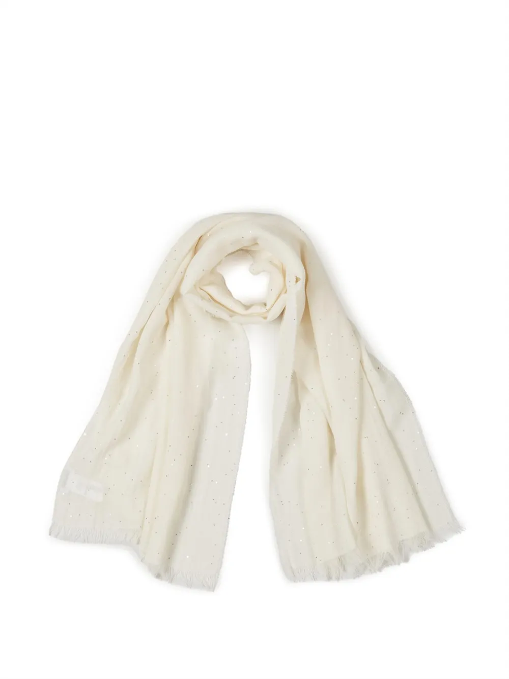 Peserico sequin fringed scarf - Toni neutri