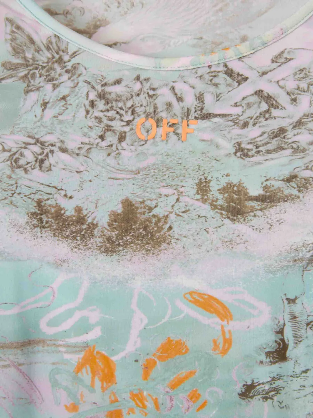  Off-white Floral Undershirt Long-sleeves T-shirt - Blue 