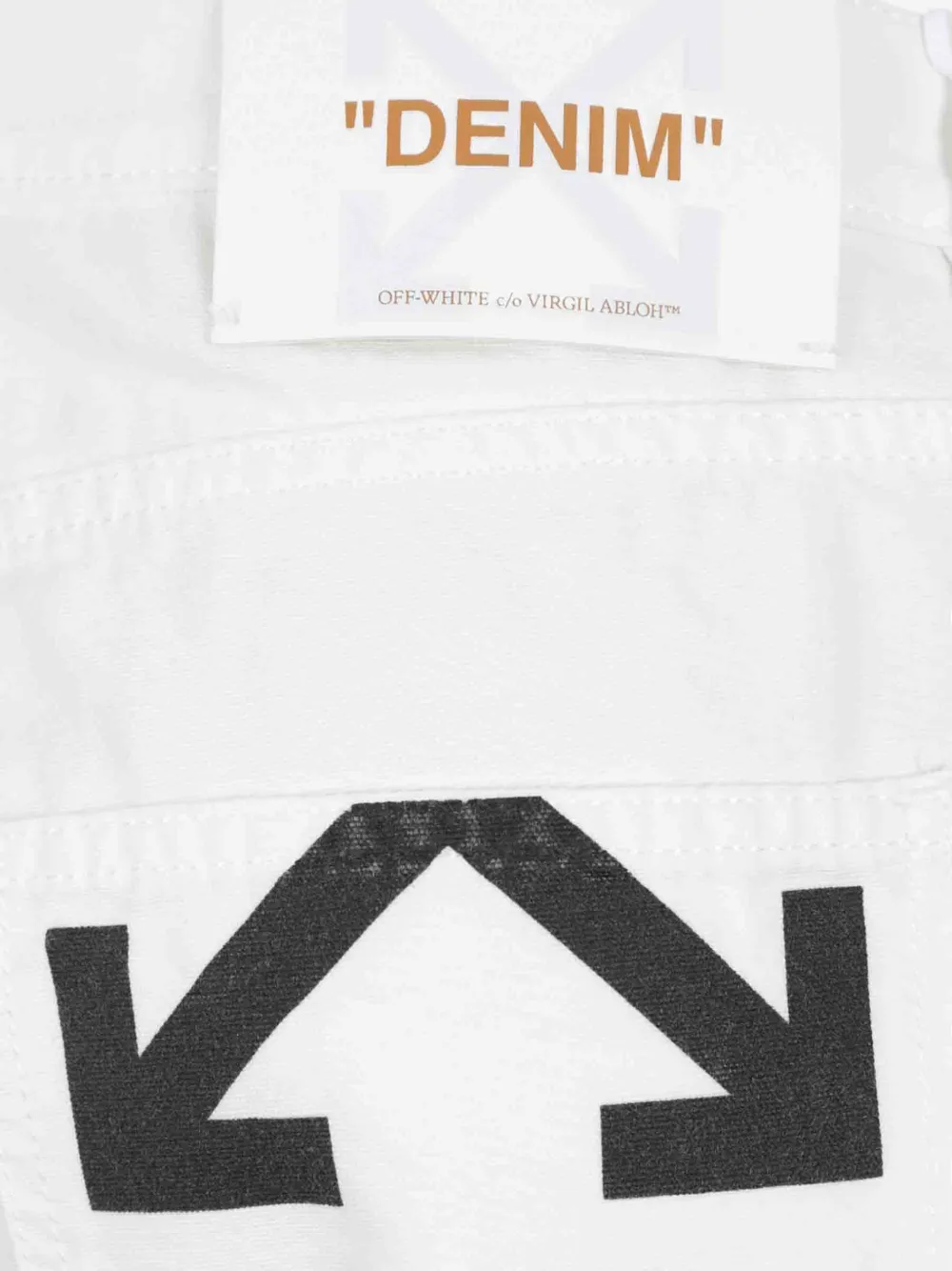 Off-White Half Arrow slim-fit ruimvallende jeans Wit