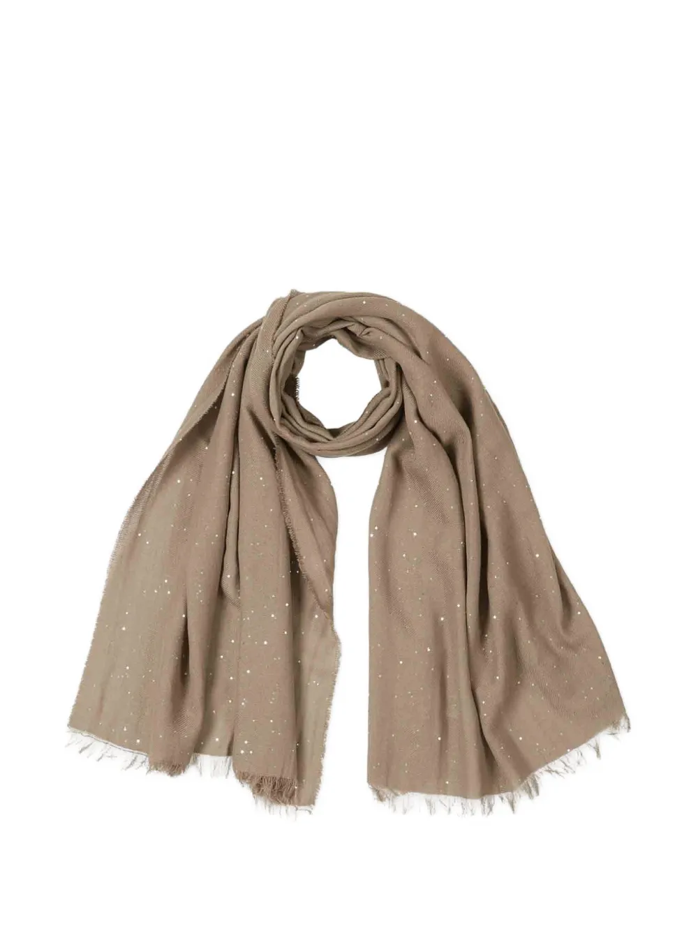 Peserico sequin fringed scarf - Toni neutri