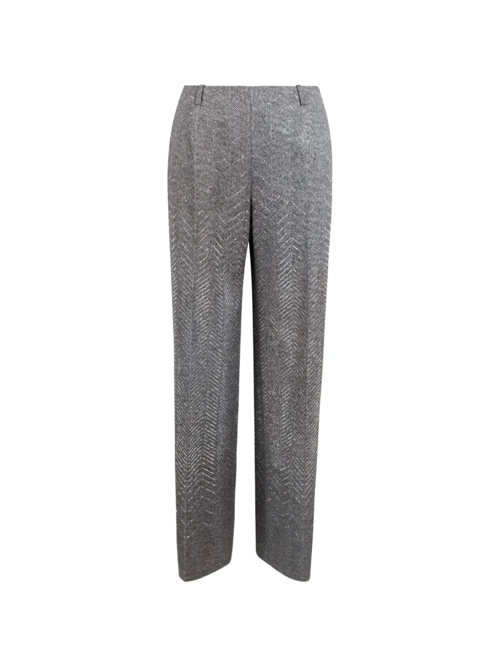 Ermanno Scervino herringbone-pattern belt-loop trousers - Grigio