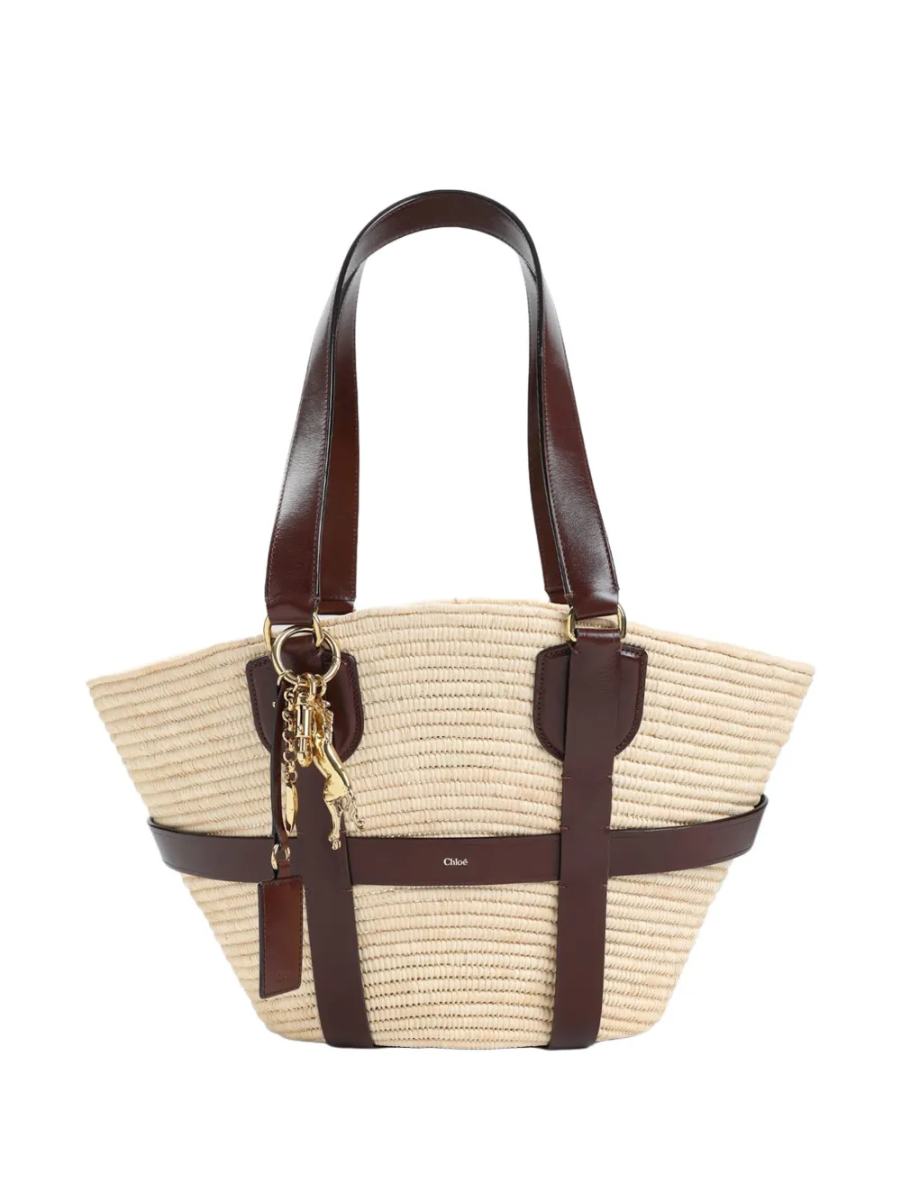 Chloé large Kerala 25 charm-detail shoulder bag - Toni neutri