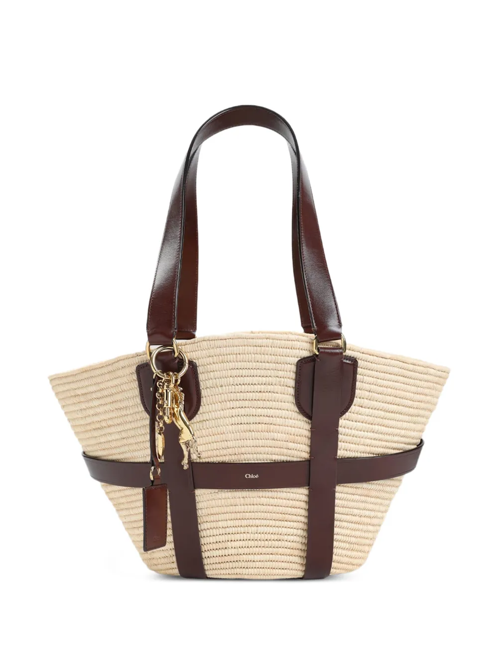 Chloé large Kerala 25 charm-detail shoulder bag - Toni neutri