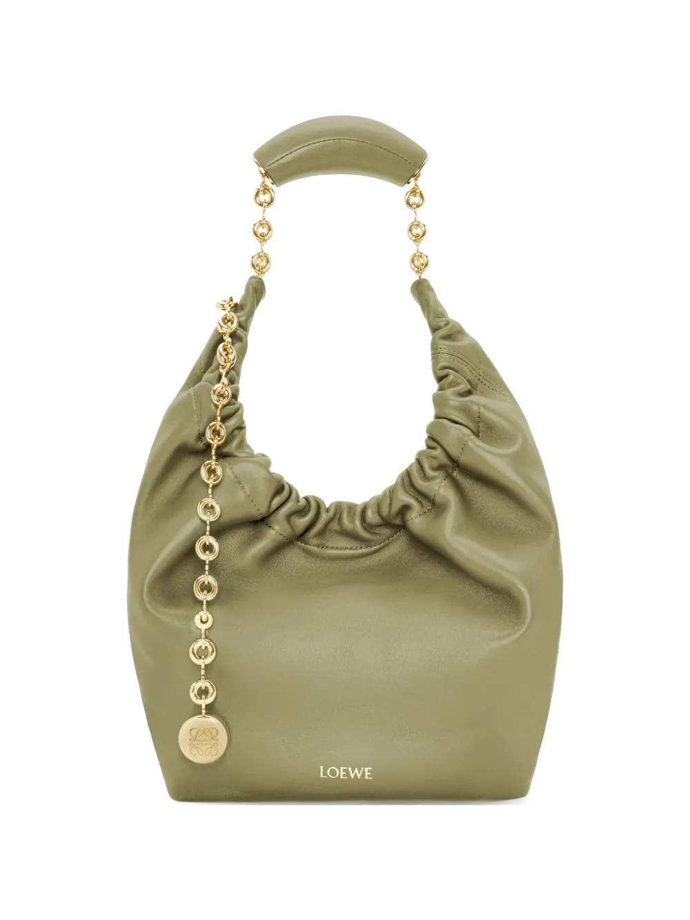 Loewe Small Squeeze Shoulder Bag In Green