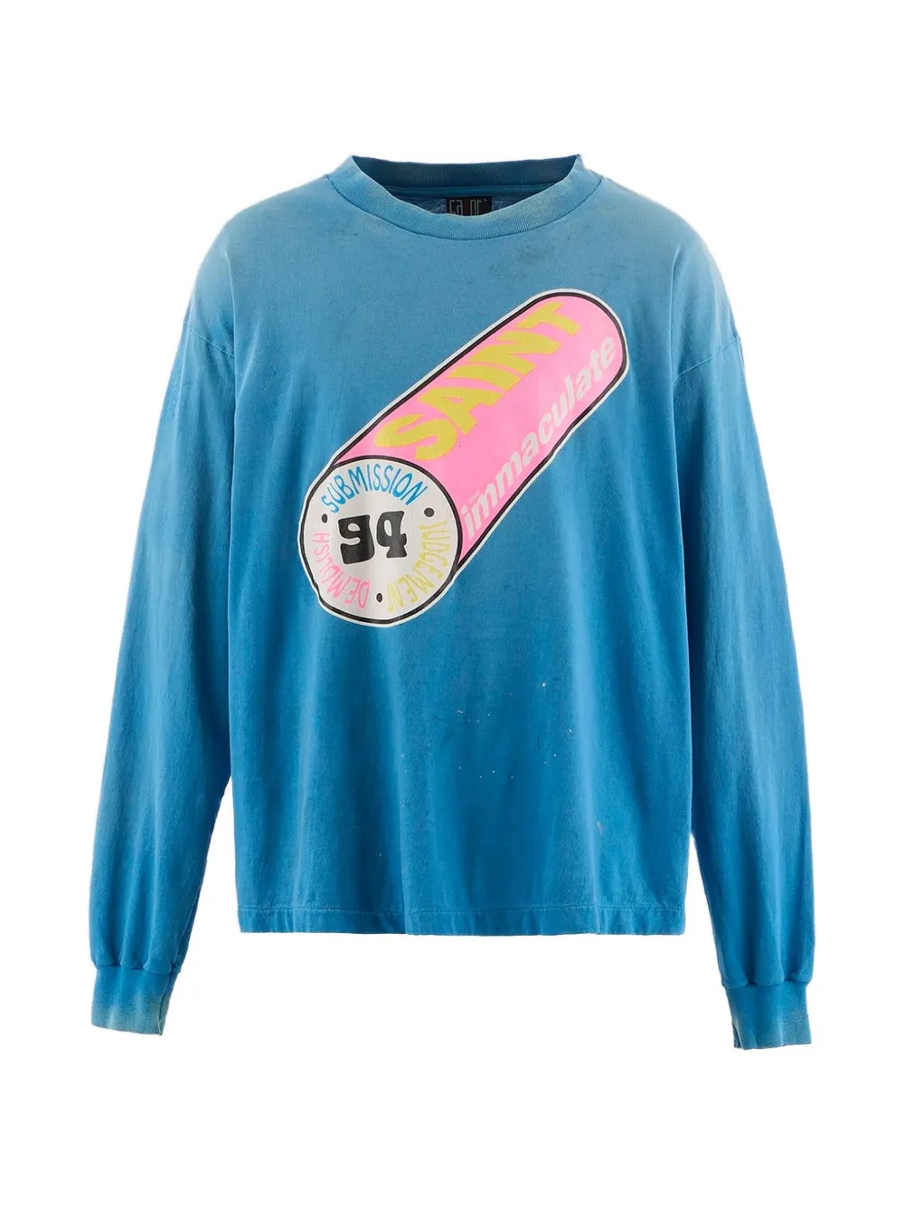 SAINT MXXXXXX long-sleeve printED T-shirt - Blu