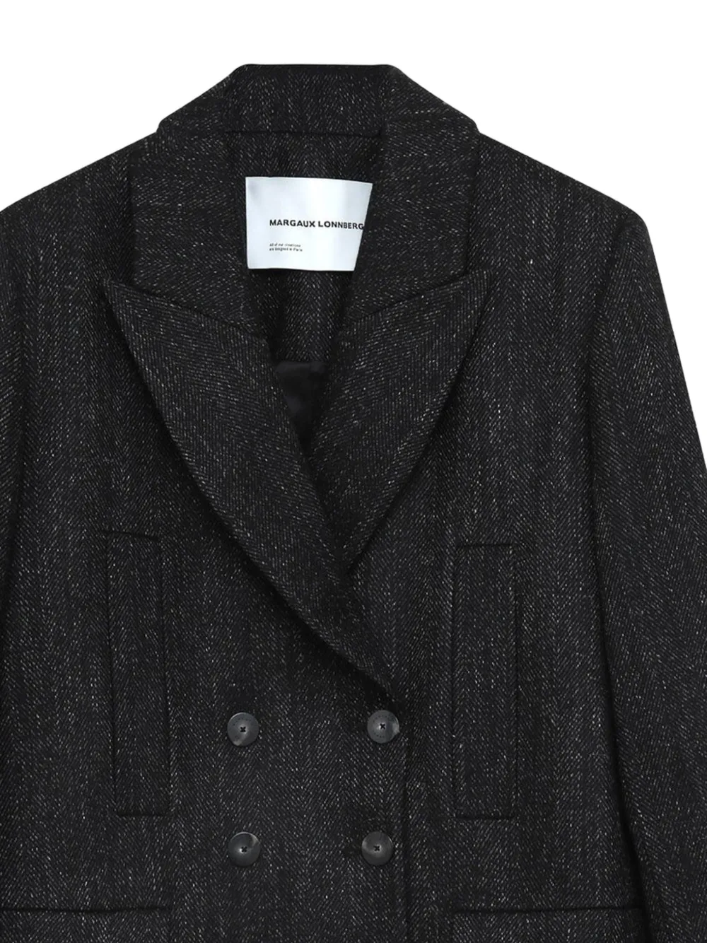  Margaux Lonnberg Double-breasted Coat - Black 