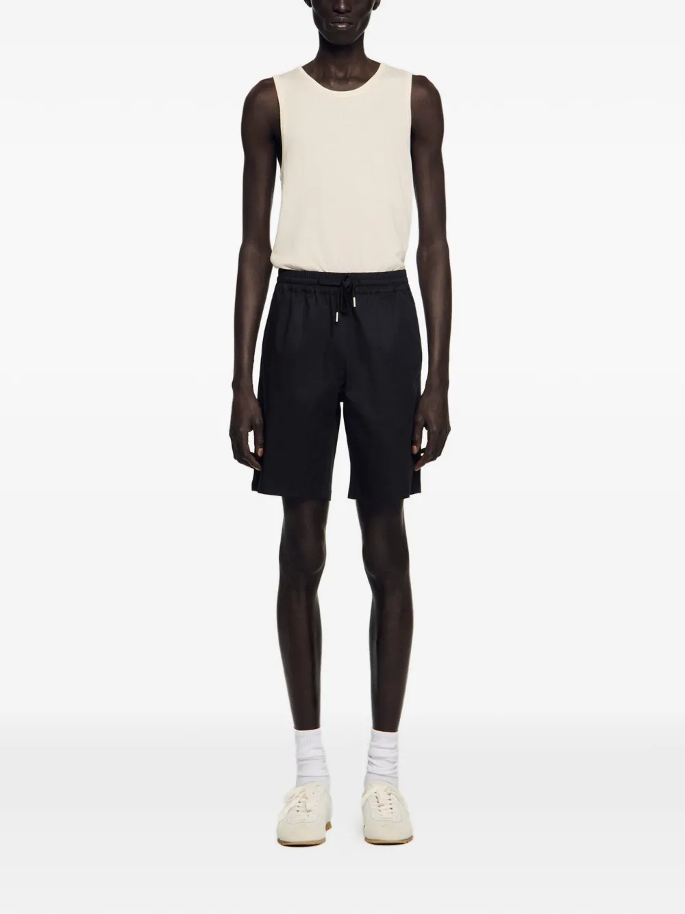 SANDRO New Gamma shorts met trekkoordsluiting Zwart