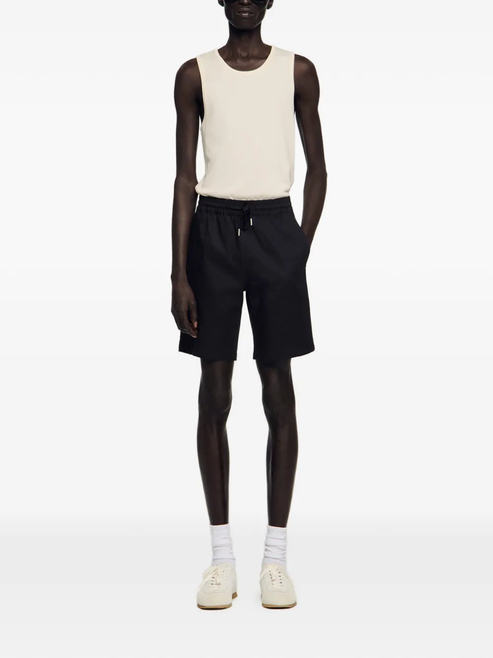SANDRO New Gamma shorts met trekkoordsluiting Zwart