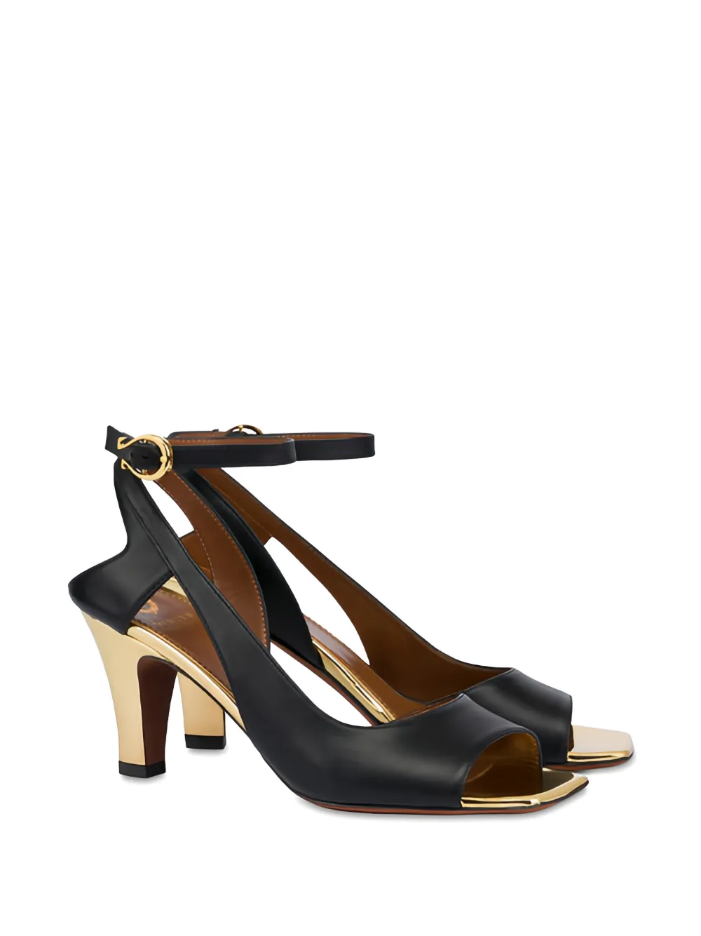 Pollini Muse sandalen met enkelbandje en hak Zwart