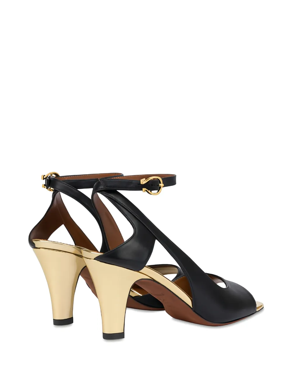  Pollini Muse Ankle-strap Heeled Sandals - Black 