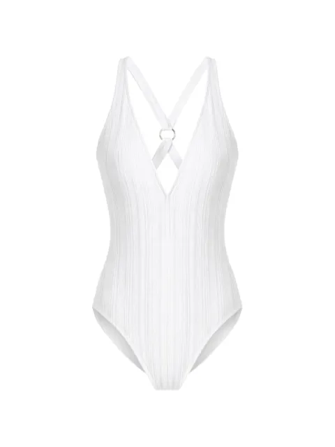 Michael Michael Kors cross-back-ring swimsuit