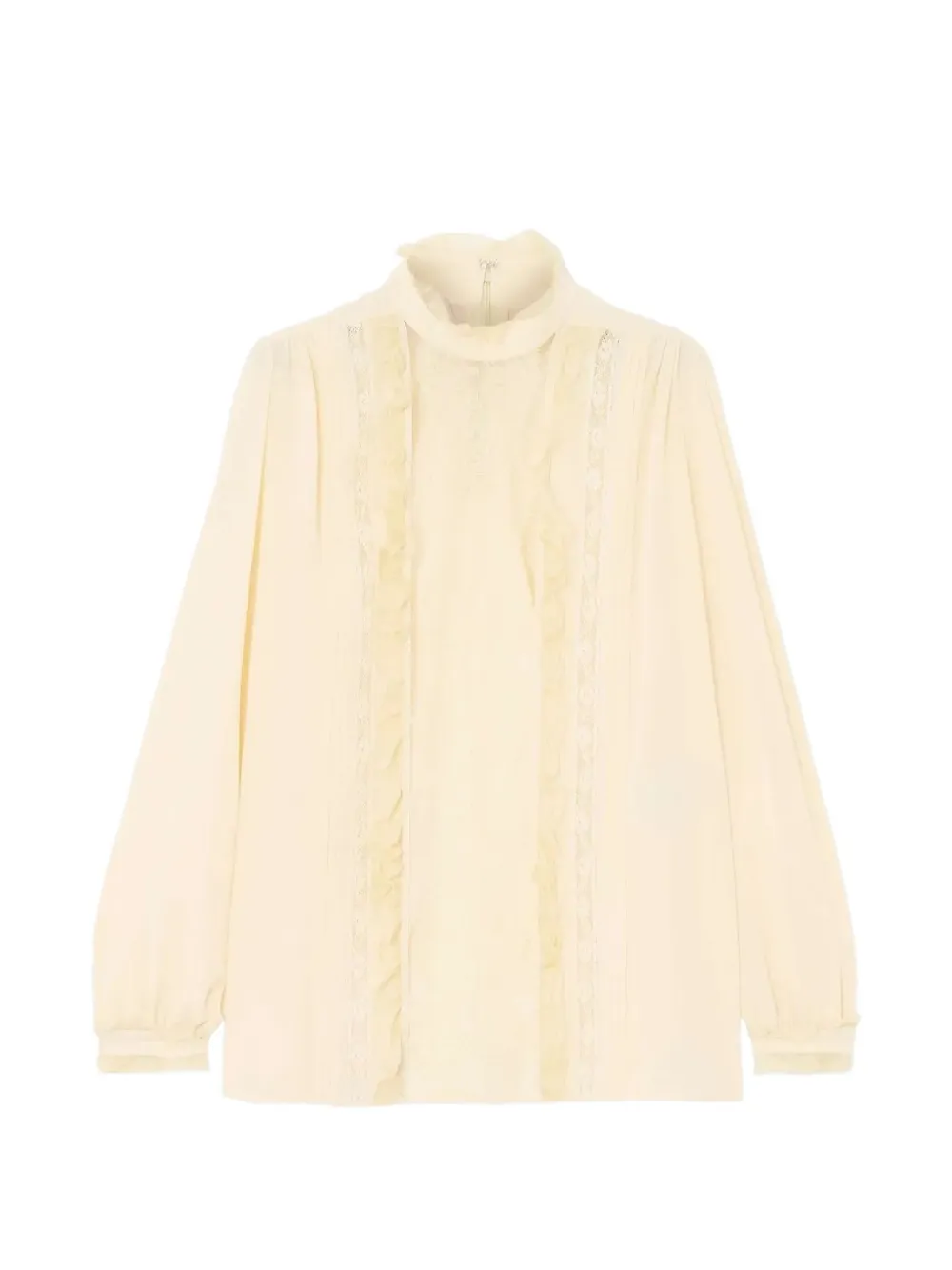Valentino Garavani lace ruffled shirt - Toni neutri