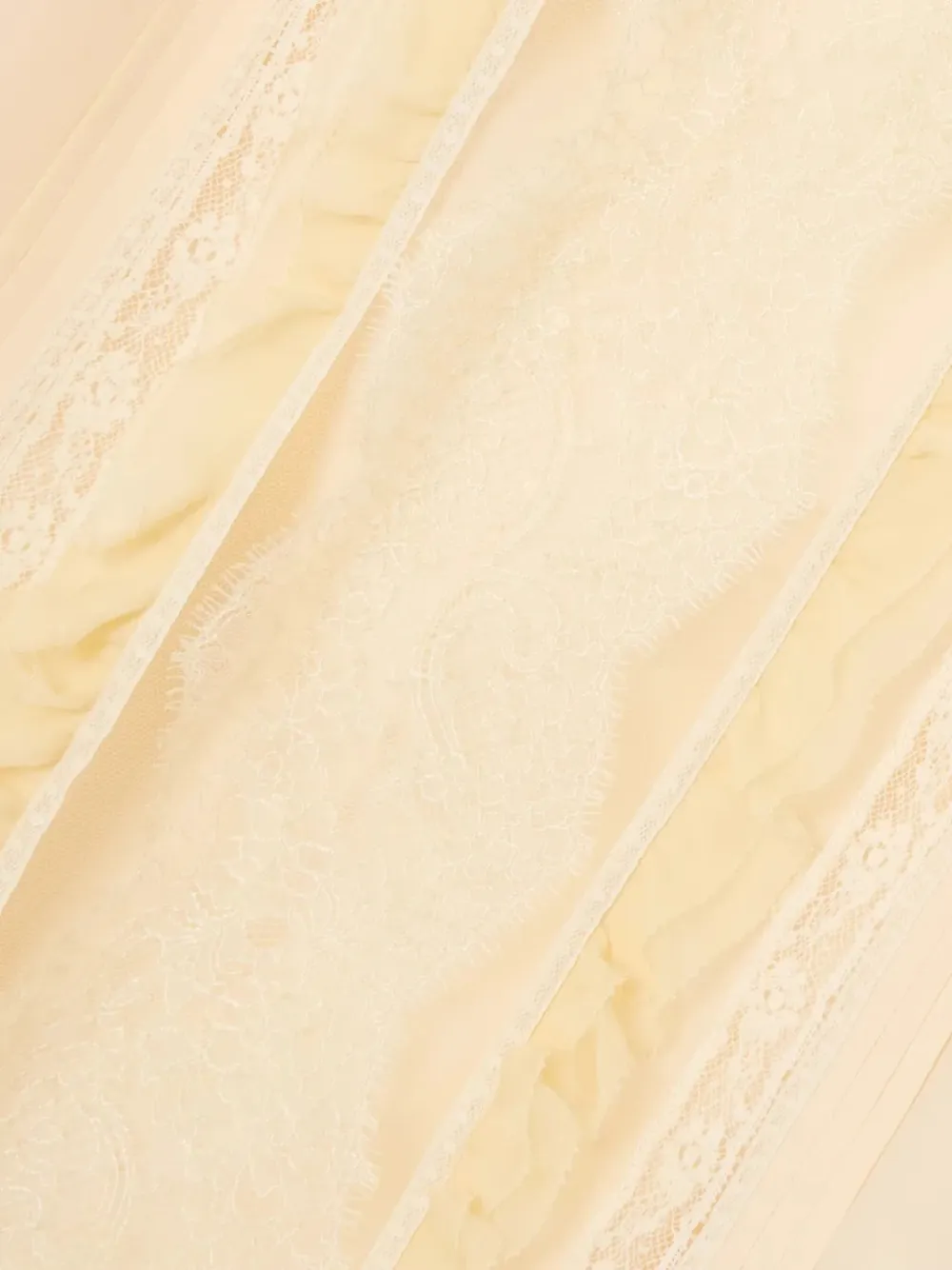 Valentino Garavani Blouse met ruches en kant Beige