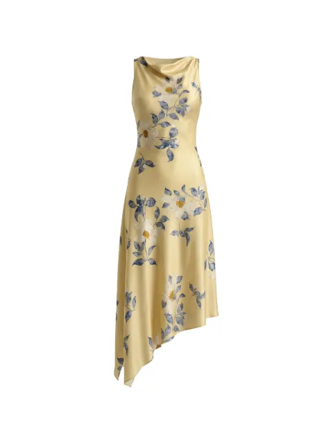 Reformation Scotia floral cowl midi dress