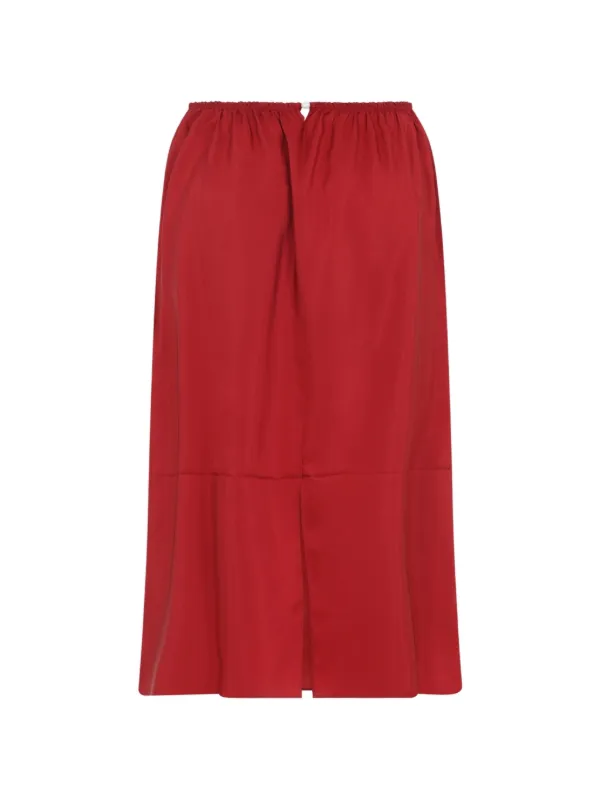 Carven ギャザーウエスト スカート | レッド | FARFETCH JP
