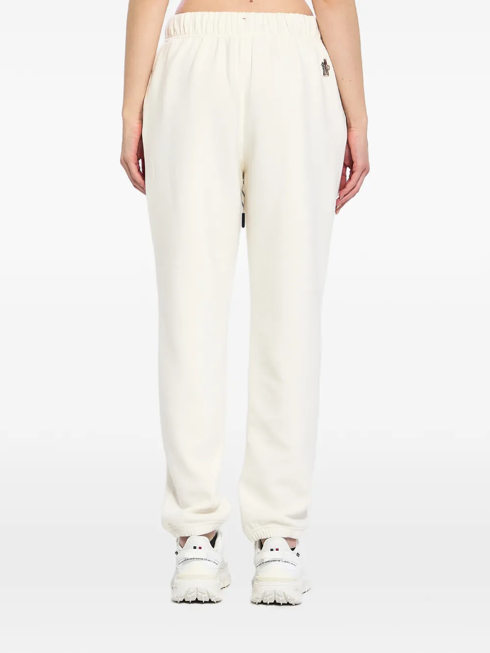 Moncler Grenoble Elastische sportbroek met plooien Beige