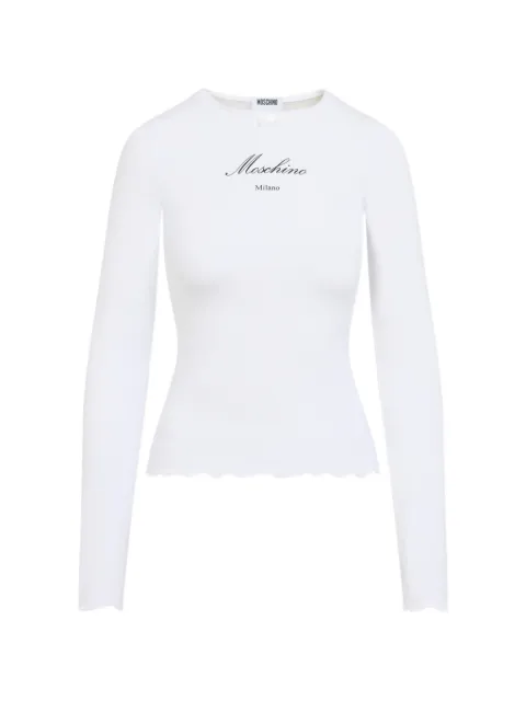 Moschino scalloped long-sleeve t-shirt