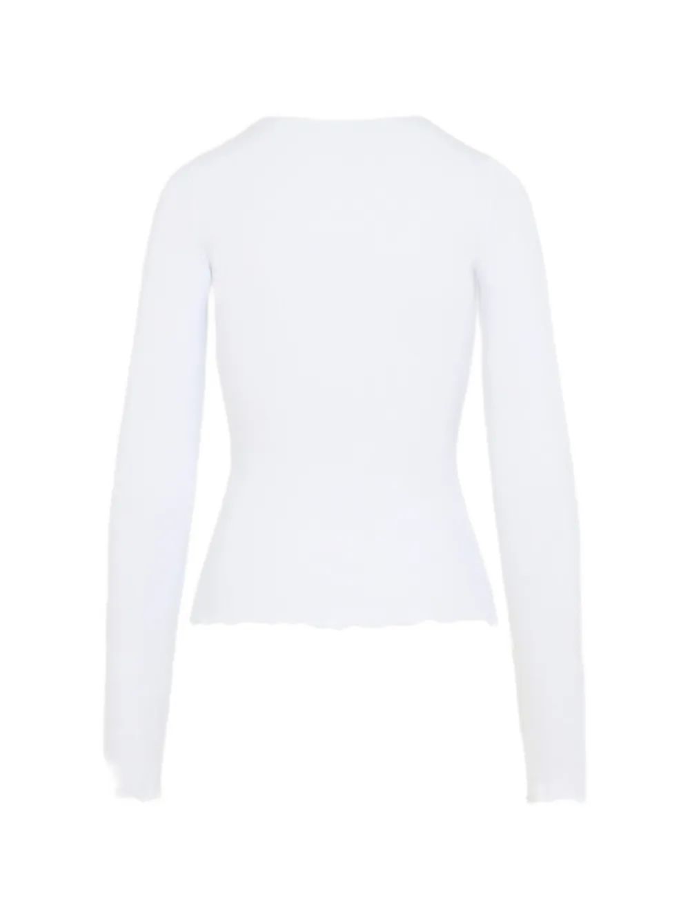 Moschino Gewelfd T-shirt met lange mouwen Wit