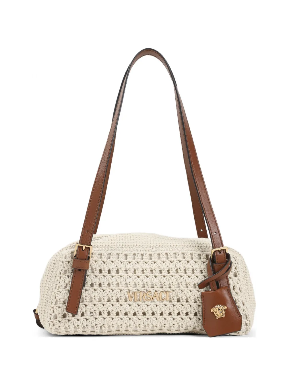 Versace crochet-design shoulder bag - Toni neutri