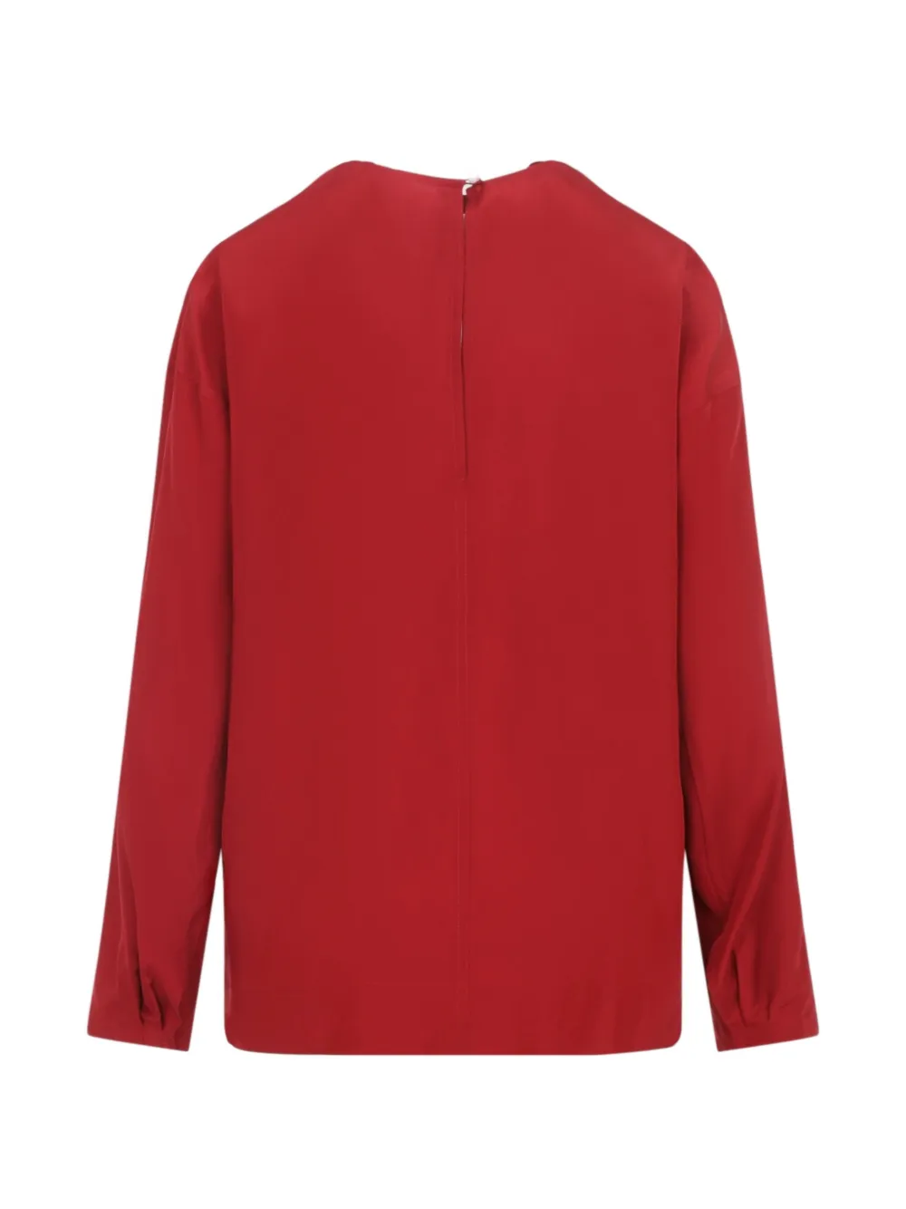  Carven Draped V-neck Blouse - Red 
