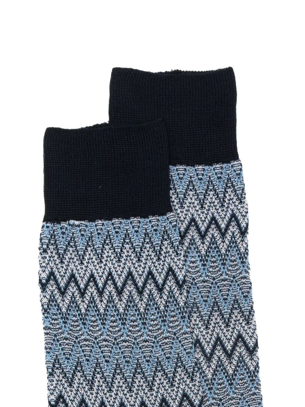  Missoni Zigzag-pattern Socks - Blue 