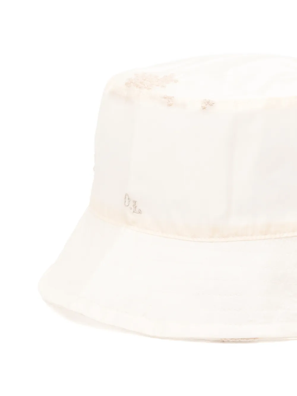  Our Legacy Embroidered-floral Bucket Hat - Neutrals 