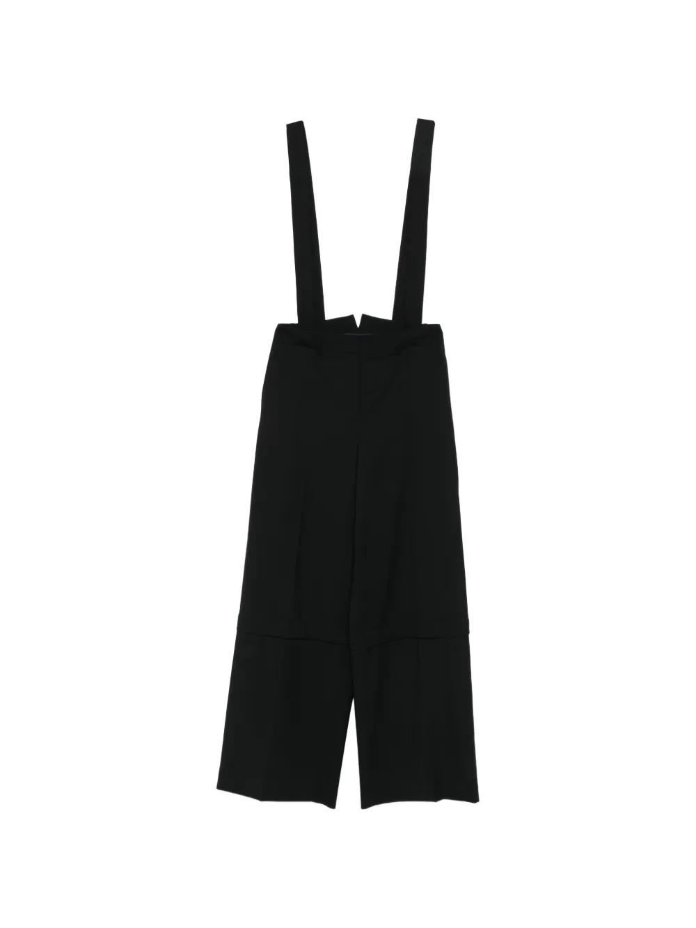 Juun.J suspenders palazzo pants - Nero