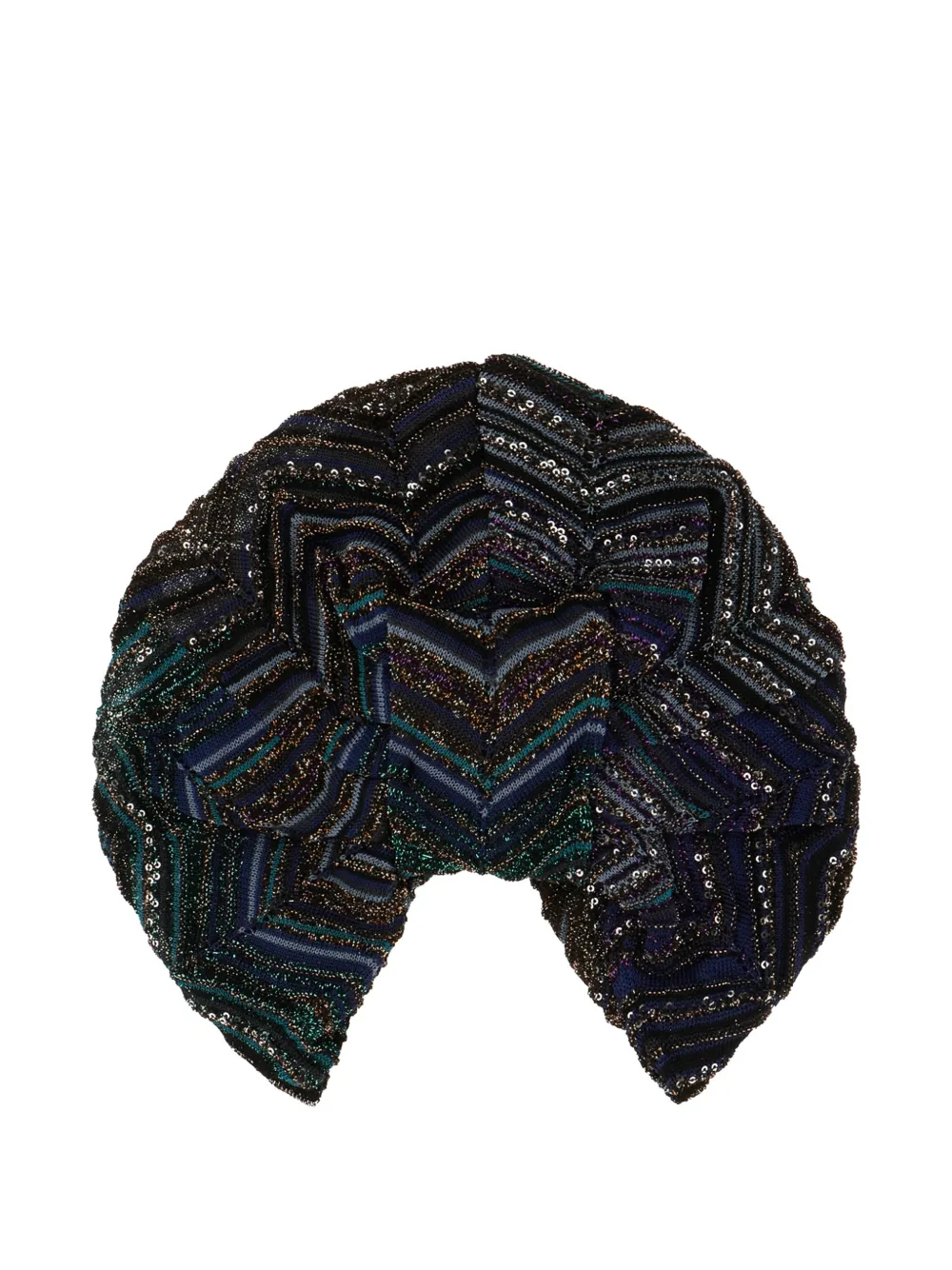 Missoni zigzag-pattern sequin-embelishment hat - Blu