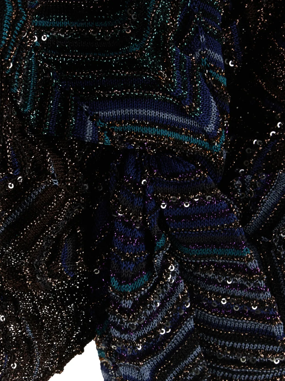  Missoni Zigzag-pattern Sequin-embelishment Hat - Blue 
