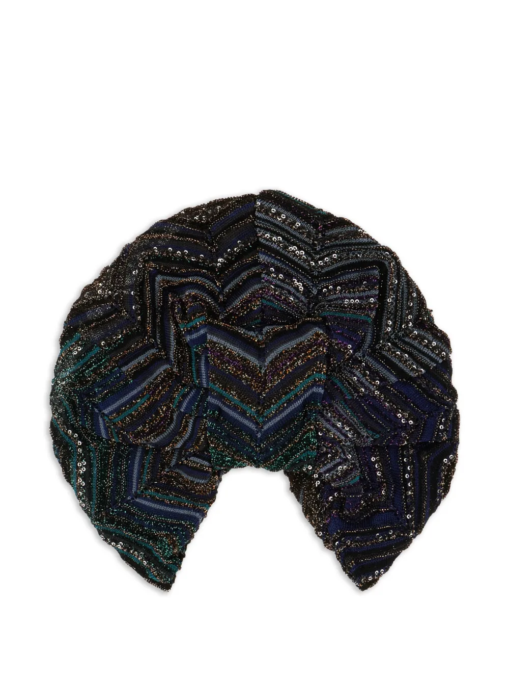 Missoni zigzag-pattern sequin-embelishment hat - Blu